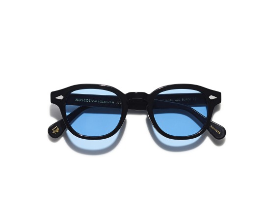 MOSCOT LEMTOSH SUN BASE 2  BLACK CELEBRITY BLUE